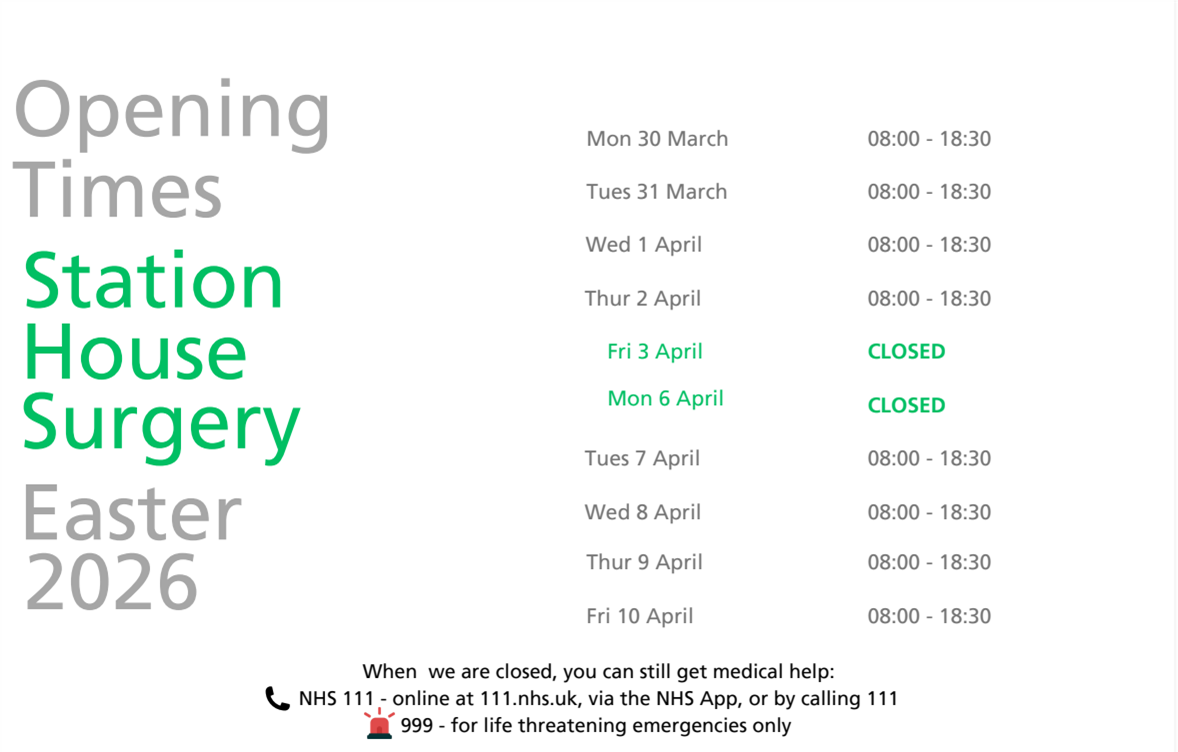 Easter Bank Holiday Closing/Opening Times